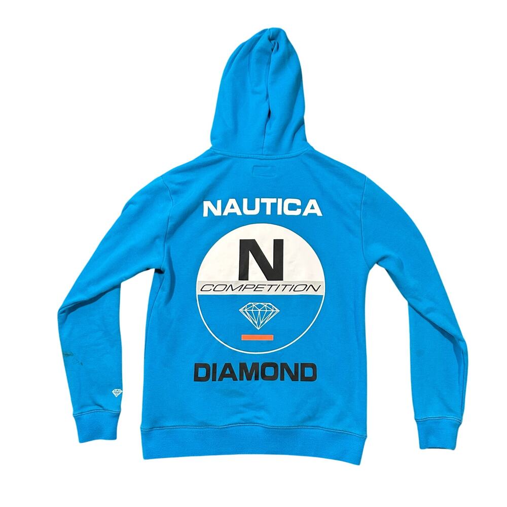 Nautica Competition x Diamond Supply Co. Hoodie Mens Small Sweatshirt Blue